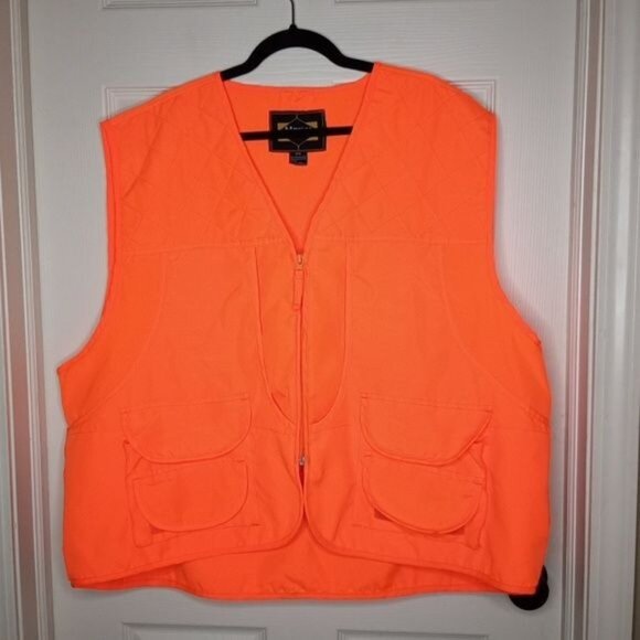 Master Sportsman Vest Mens XXXL Blaze Orange Bird Hunting Safety Duck Pockets - Picture 1 of 8